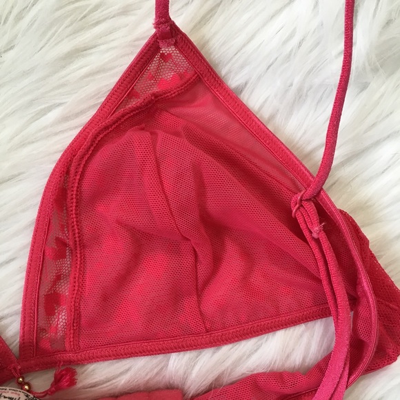 Free People Pink Heart Pattern Bralette - Picture 6 of 8